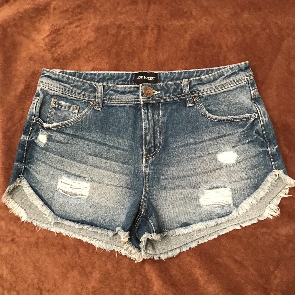 Distressed Jean Shorts